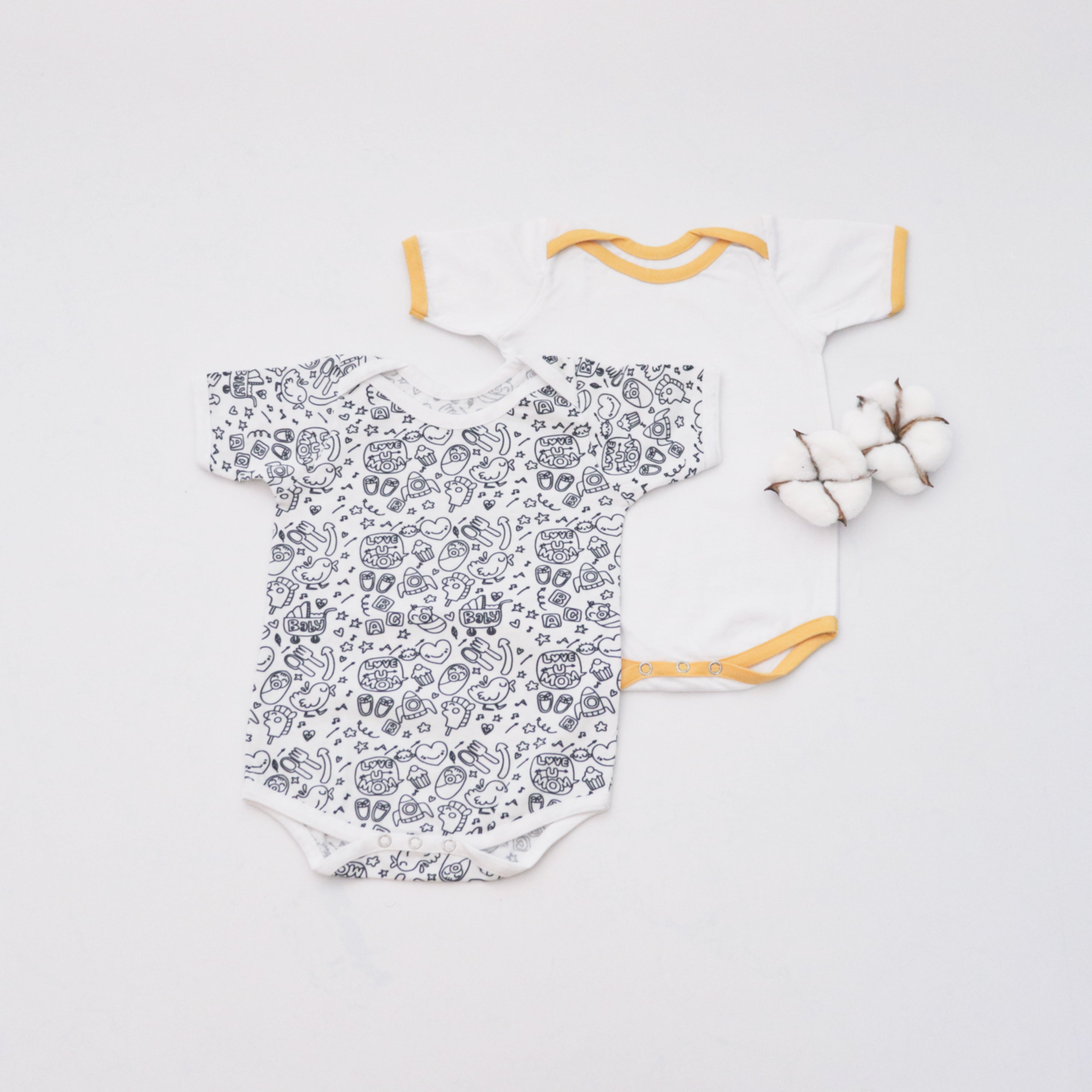 Love You Mom Bodysuits - Set Of 2
