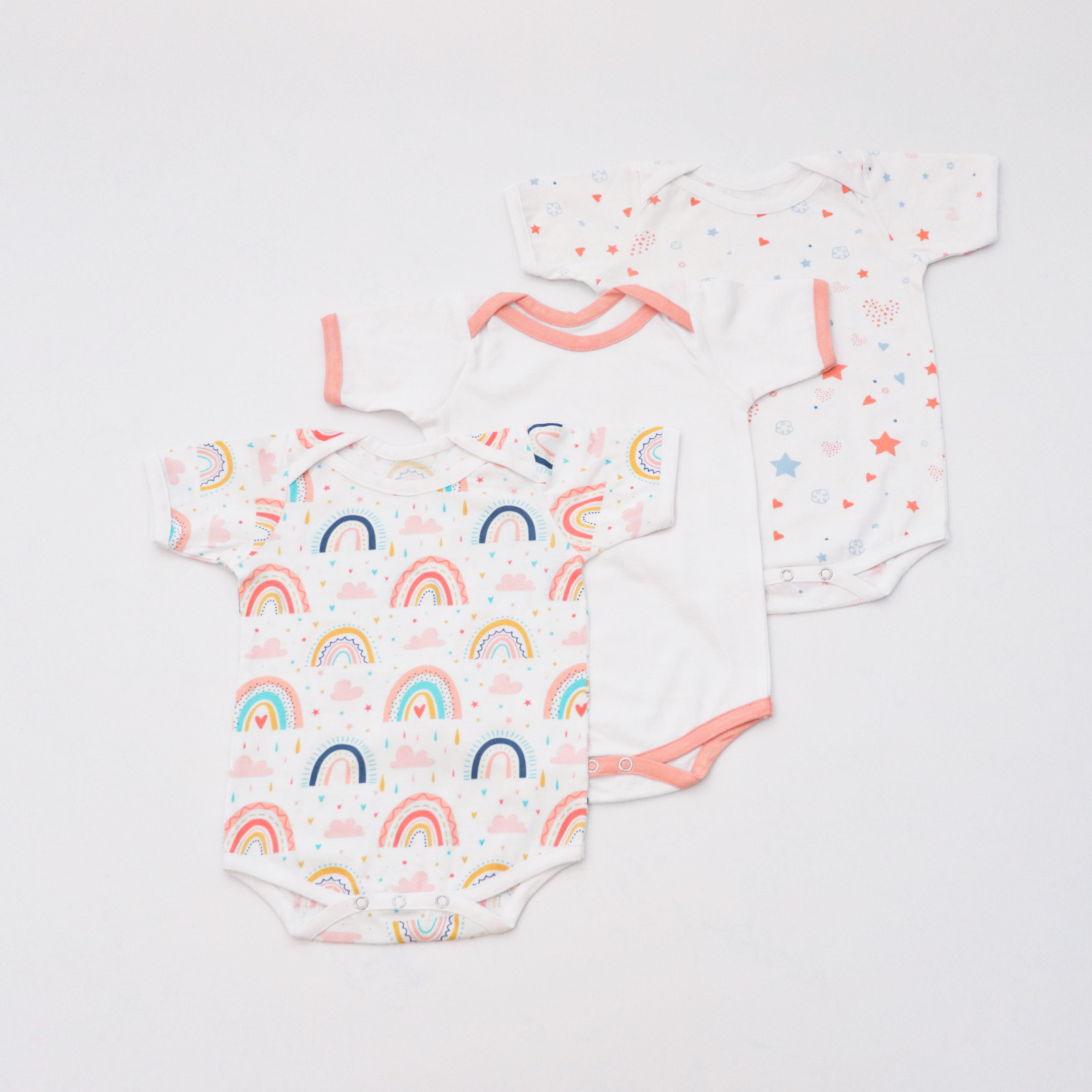Peach Love Bodysuits - Set Of 3