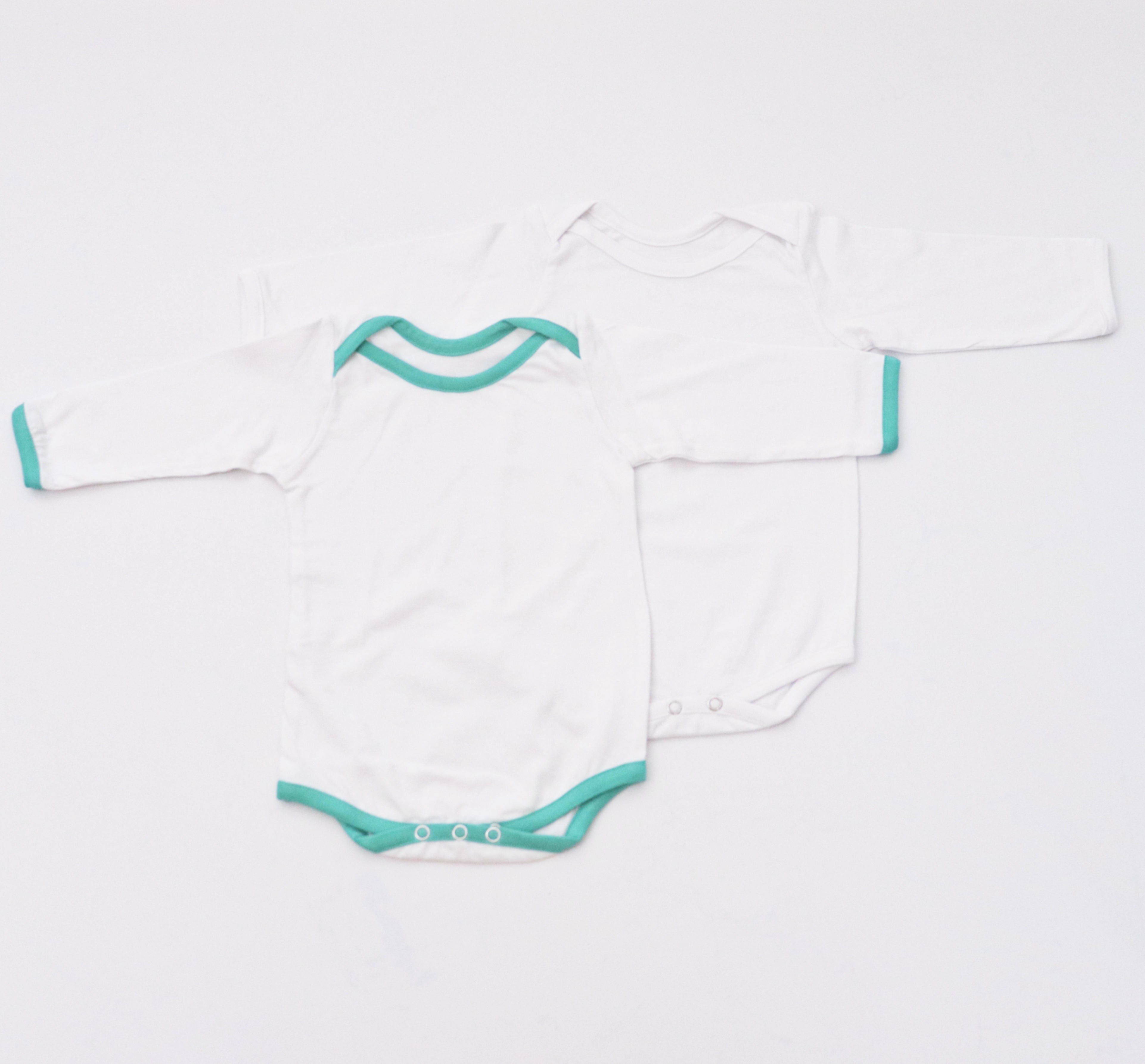 Green Love Bodysuits (Full Sleeves)- Set Of 2