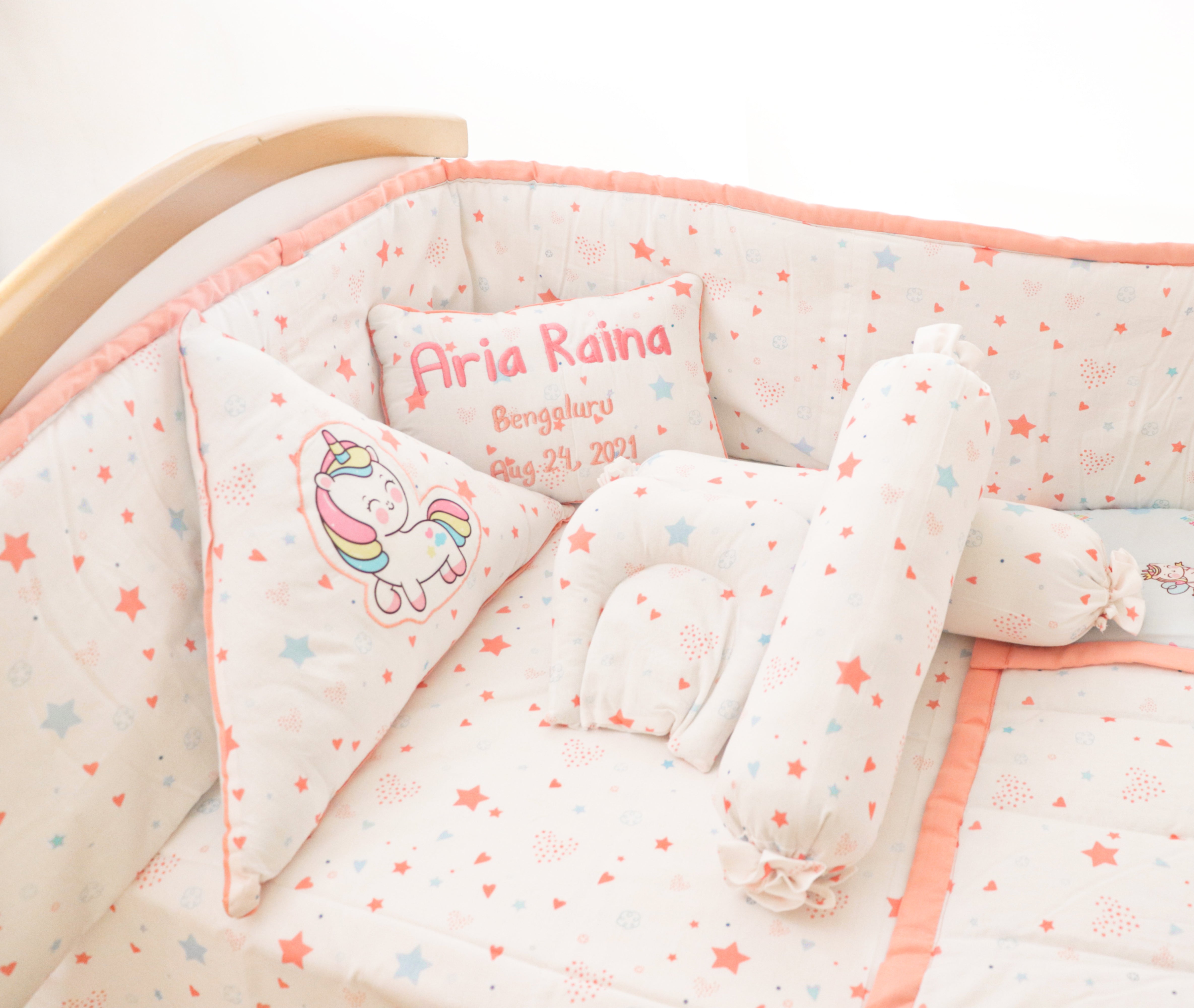 Unicorn Dreams - Quilted Cot Bumper