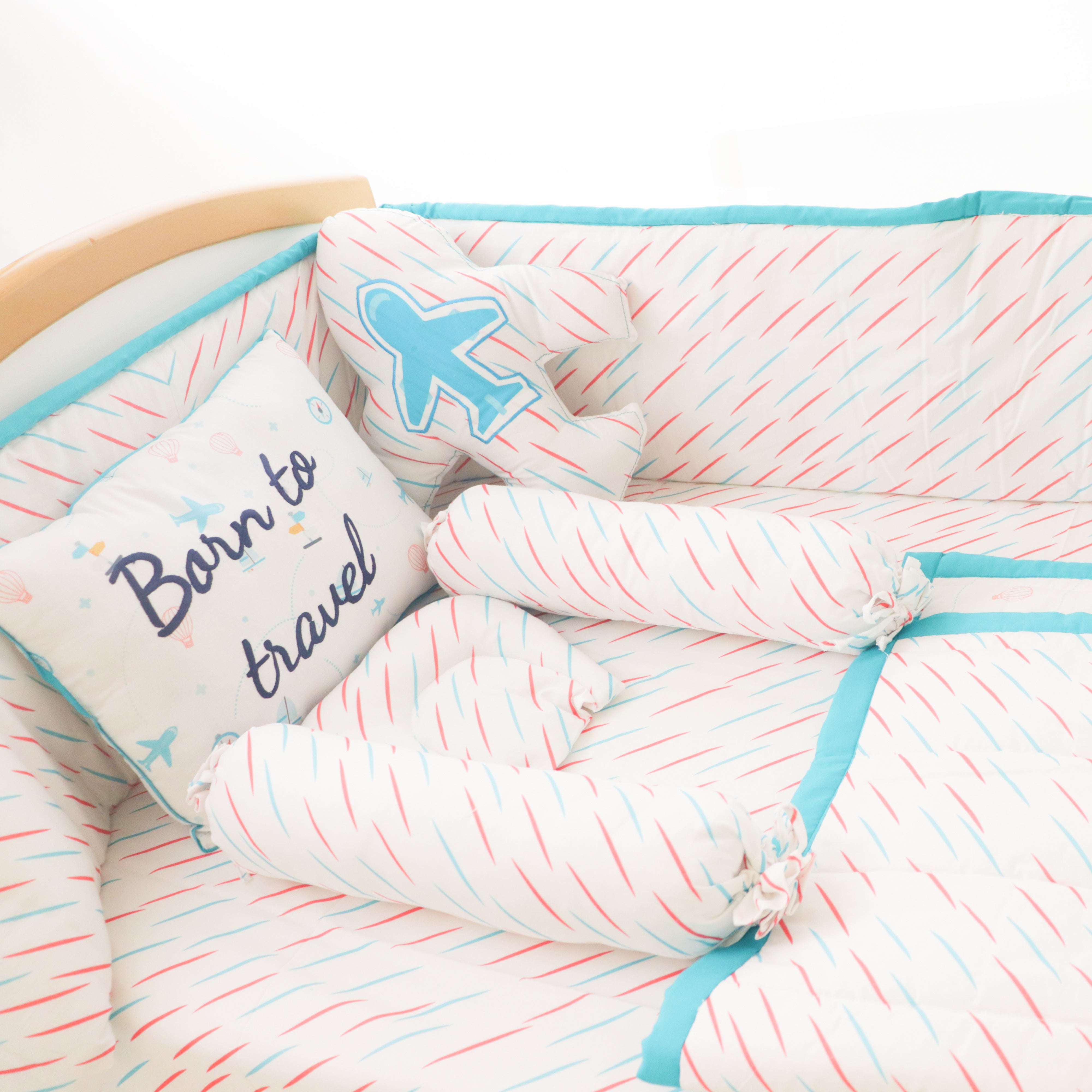 Doodle Rain- Organic Cot Bedding Gift Set