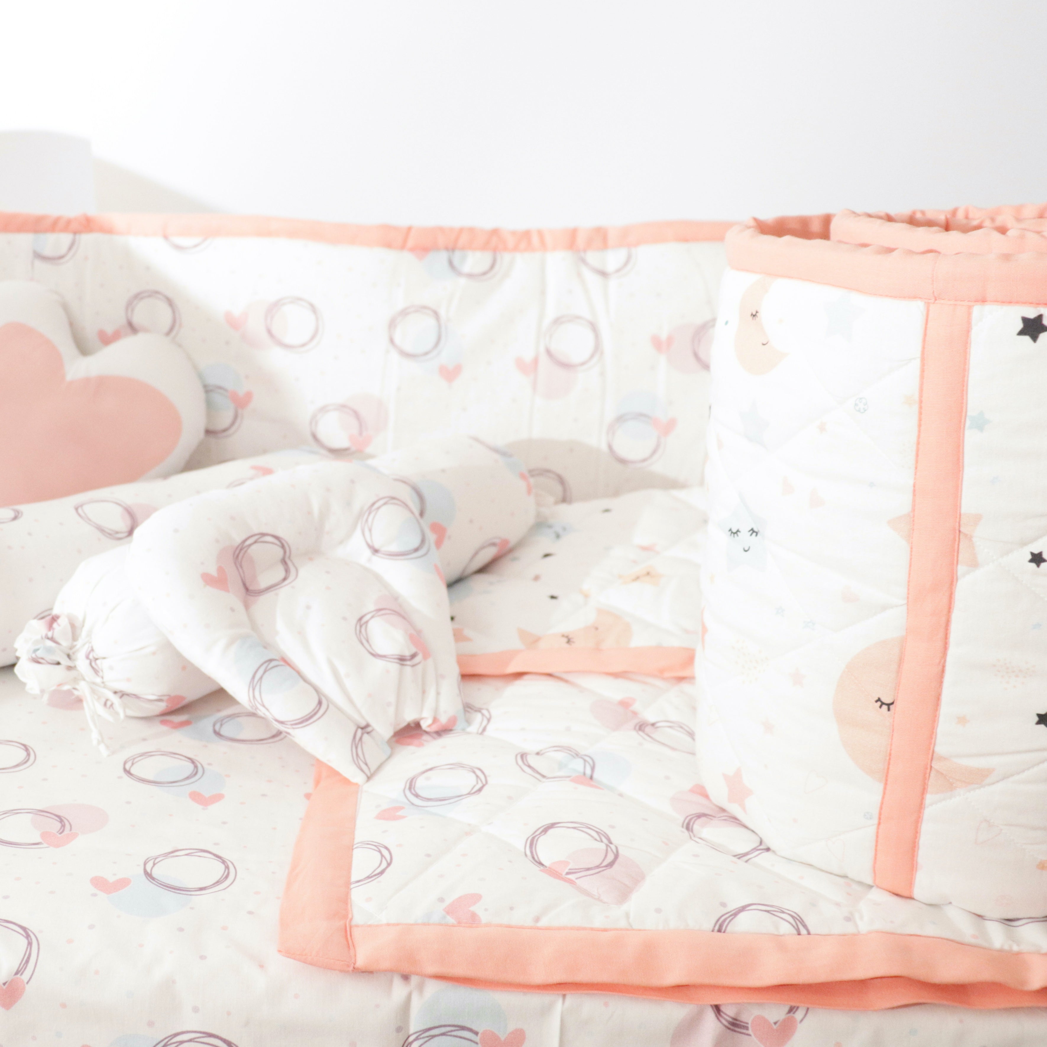 In The Sky - Quilted Cot Bumper