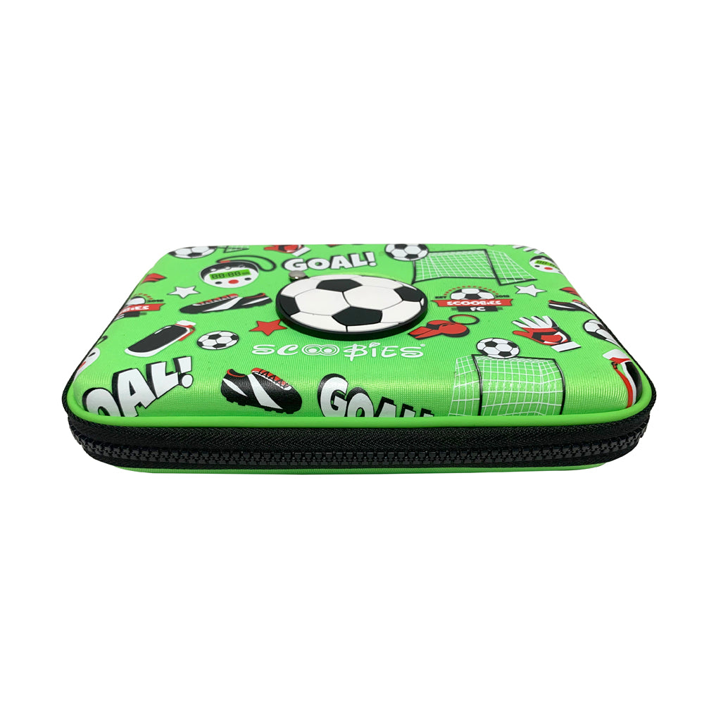 Footie In Scoobies Time Pencil Case | In-built Watch | Sporty Green Design