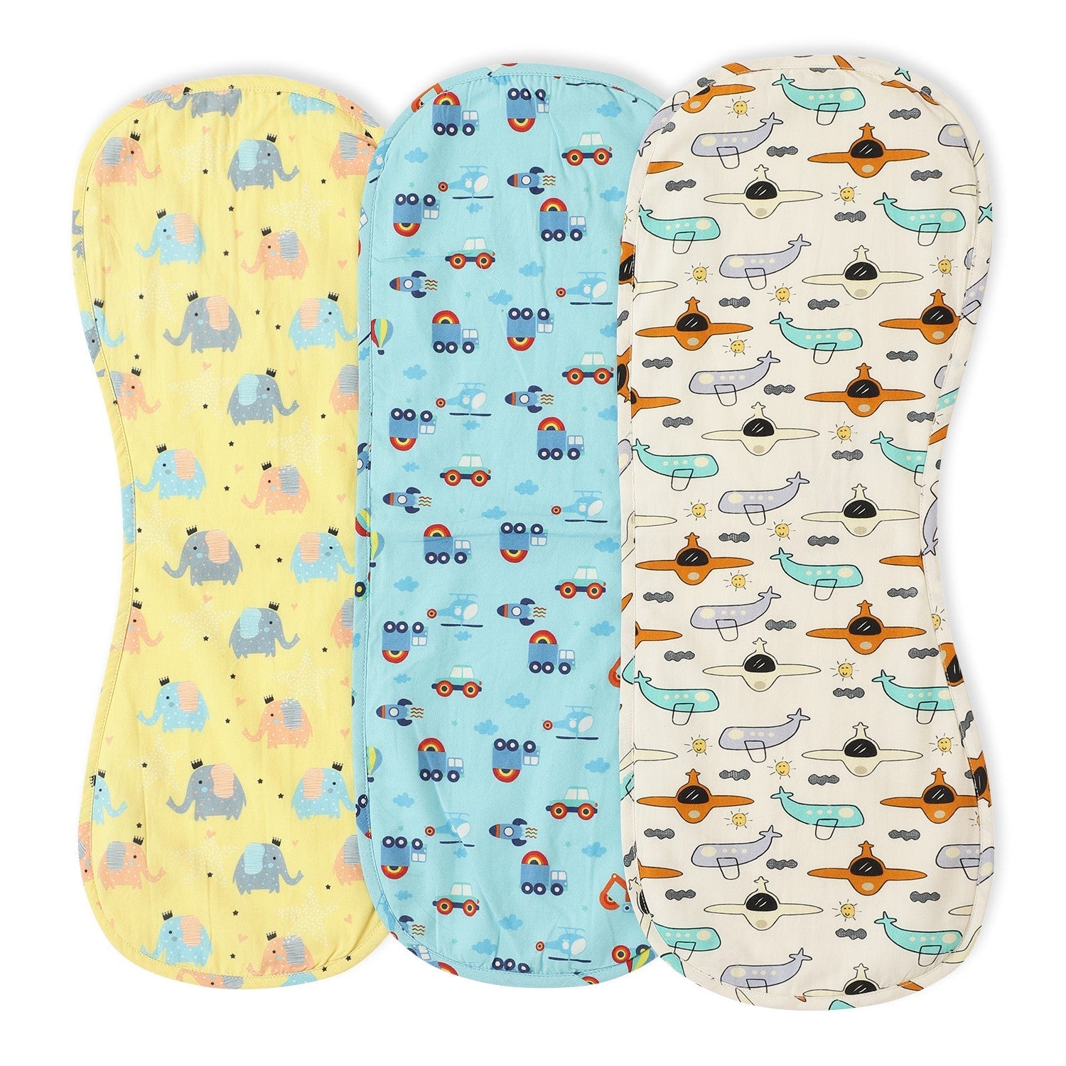 Giggles & Wiggles Time To Fly Cotton Soft Burp Cloth (Set of 3)