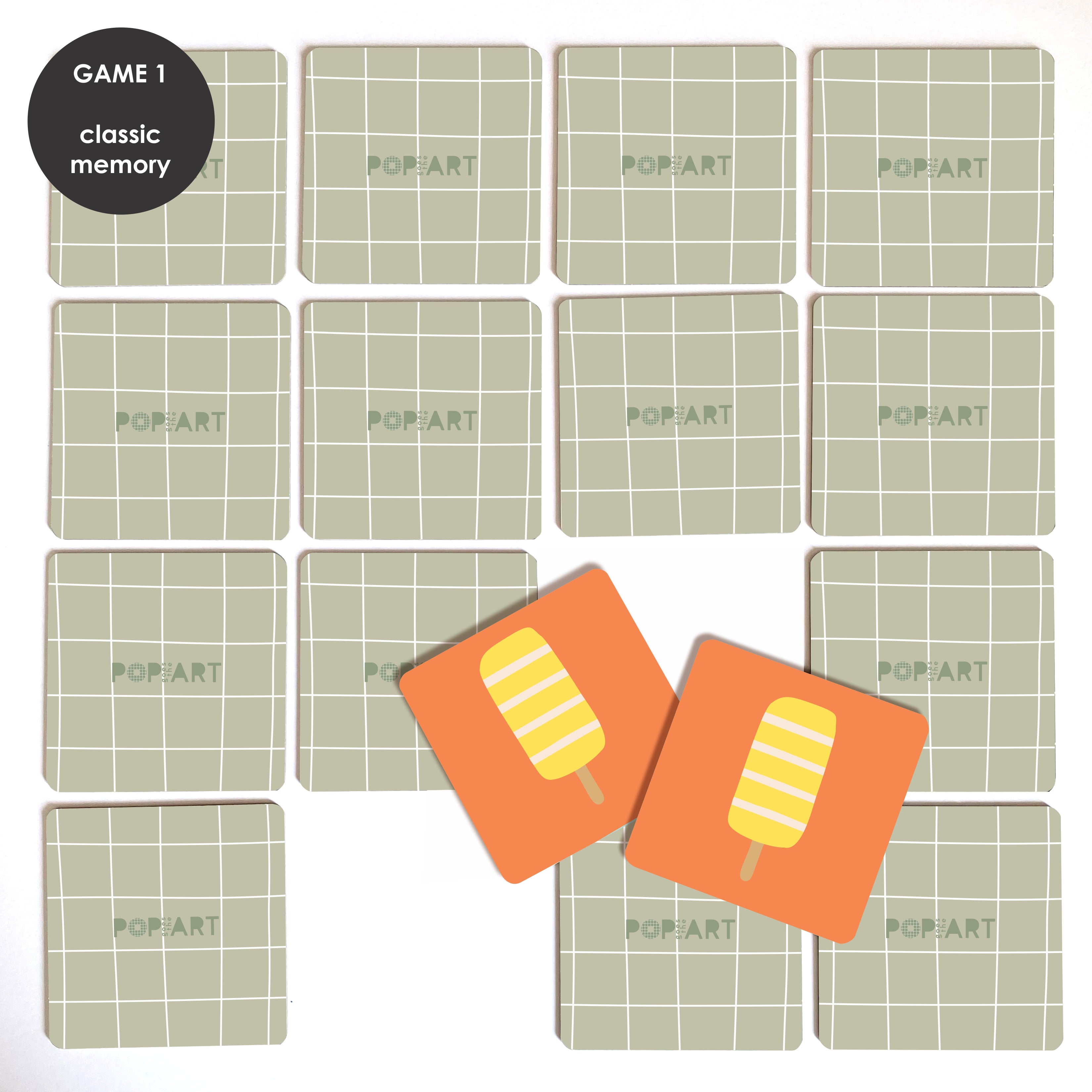 Memory and Match Game - Ice Cream Factory