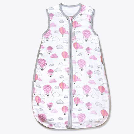 Masilo Organic Muslin Sleeping Bag - Up, Up & Away(Pink)