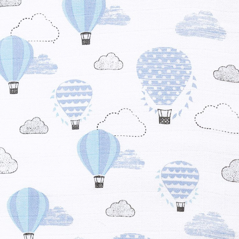 Masilo Organic Muslin Snuggle Blanket - Up, Up & Away(Blue)