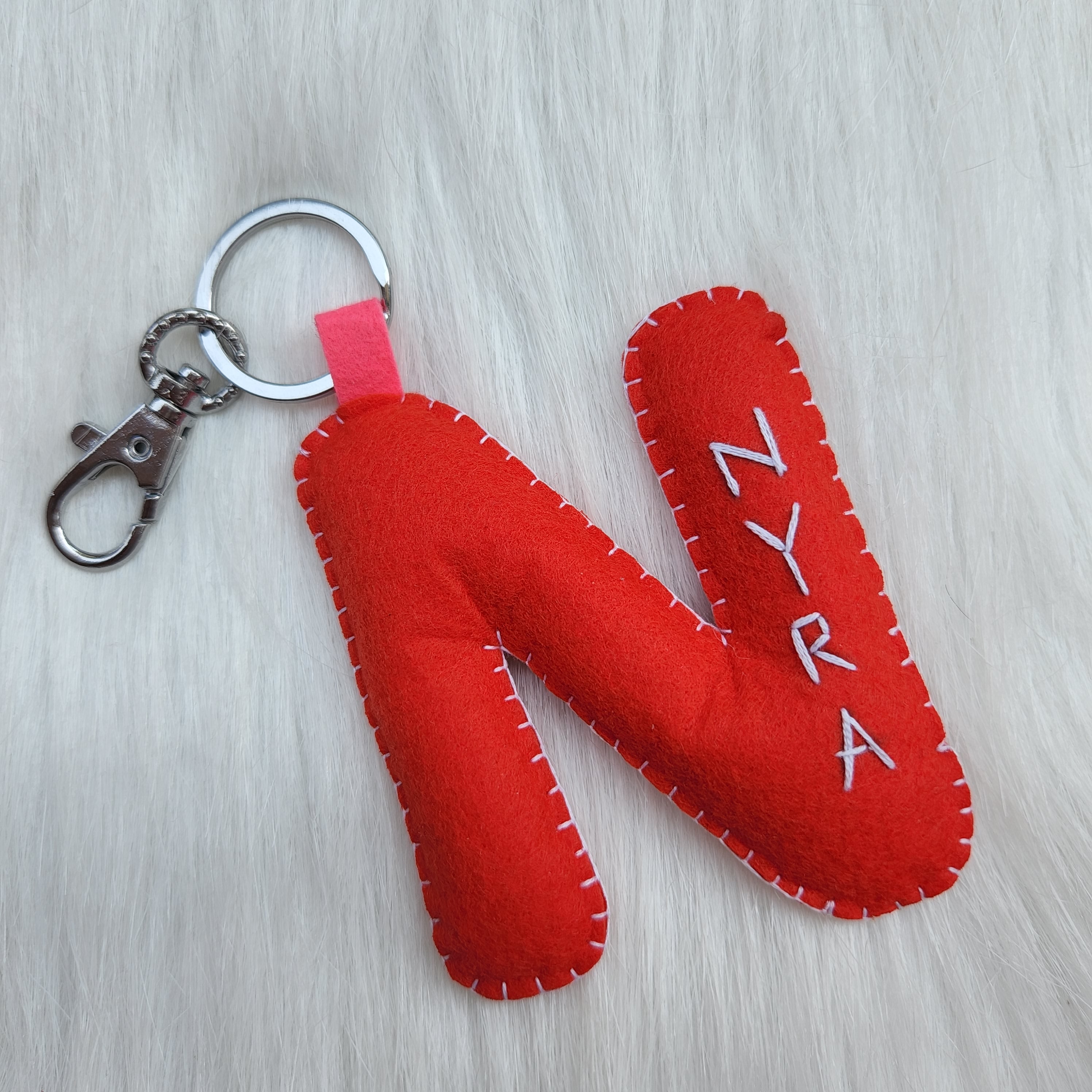 Initial Keychain - Red