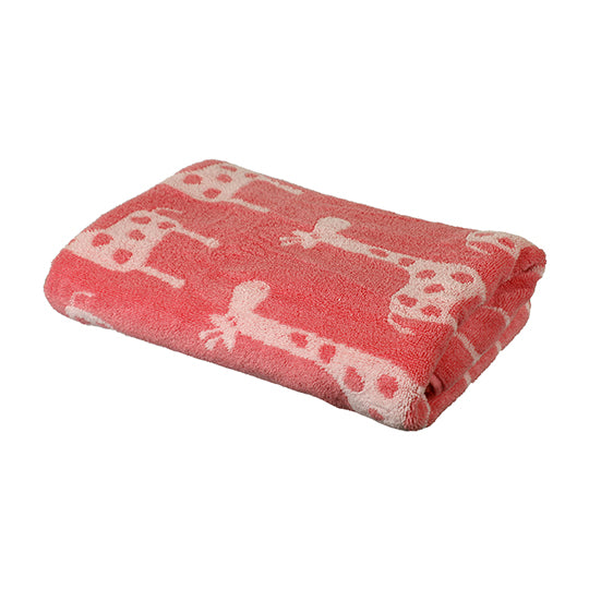 Bonheur  Bath Towels- Pink Giraffe