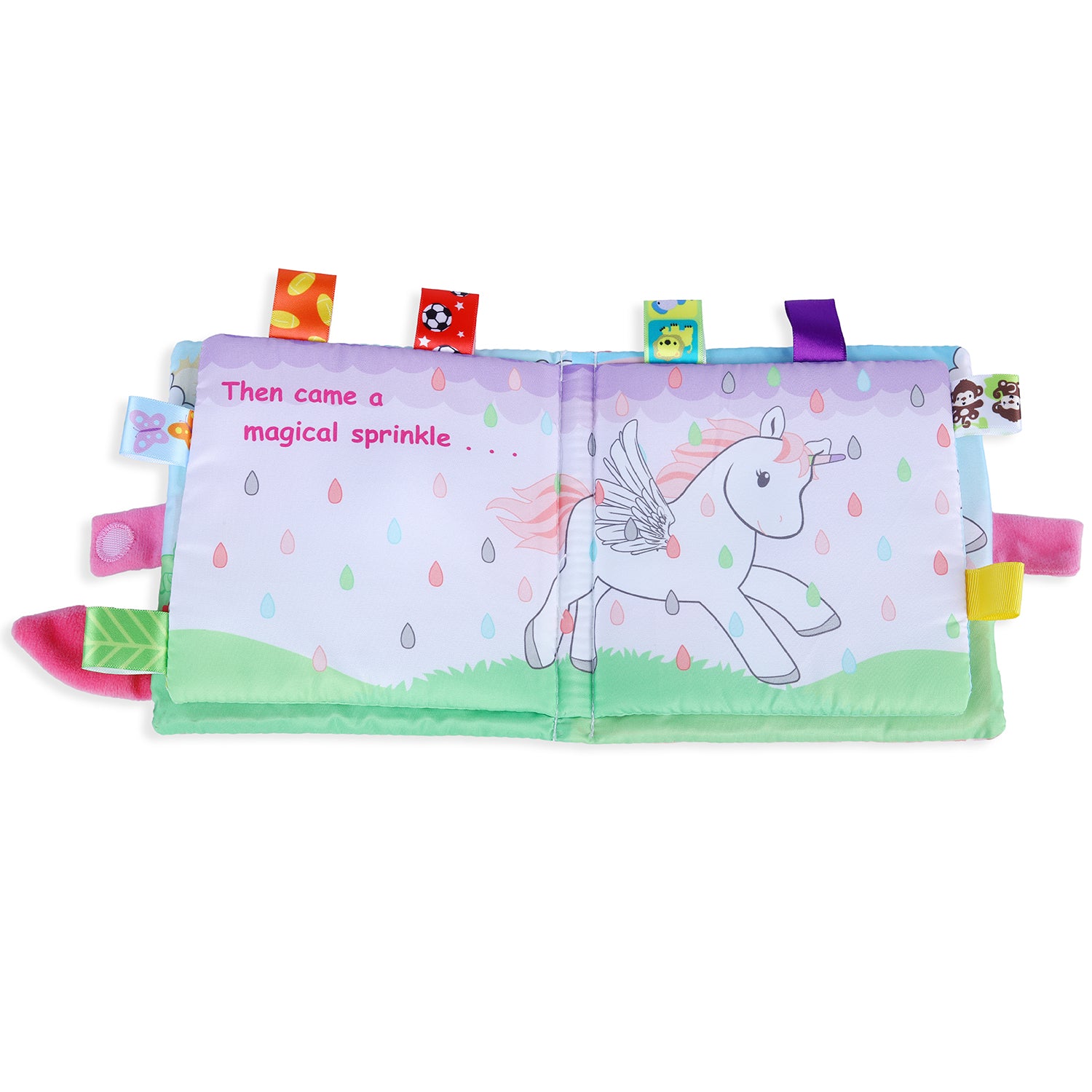Baby Moo Painted Pony Educational Learning 3D Cloth Book With Rustle Paper - Multicolour