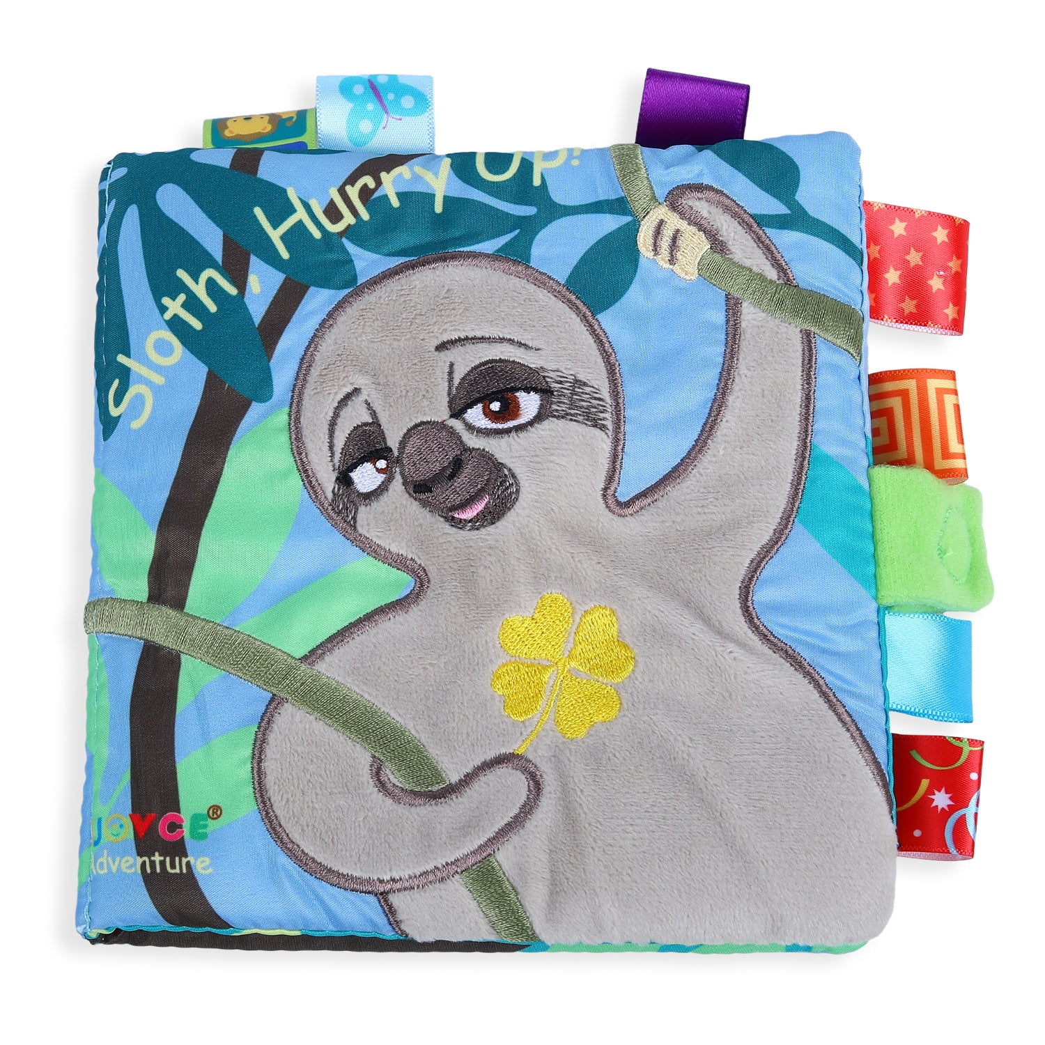 Baby Moo Sloth, Hurry Up! Educational Learning 3D Cloth Book With Rustle Paper - Multicolour