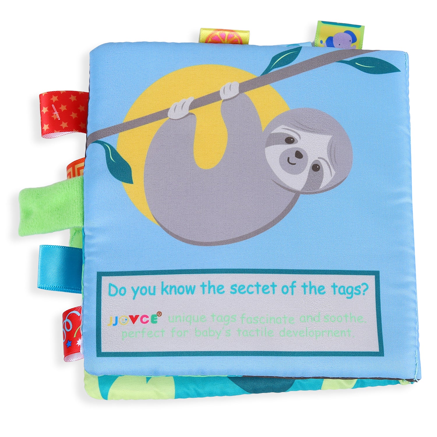 Baby Moo Sloth, Hurry Up! Educational Learning 3D Cloth Book With Rustle Paper - Multicolour