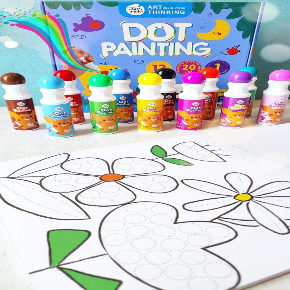 Jar Melo Dot Painting 12 Colors-Arts & Crafts-Jarmelo-Toycra