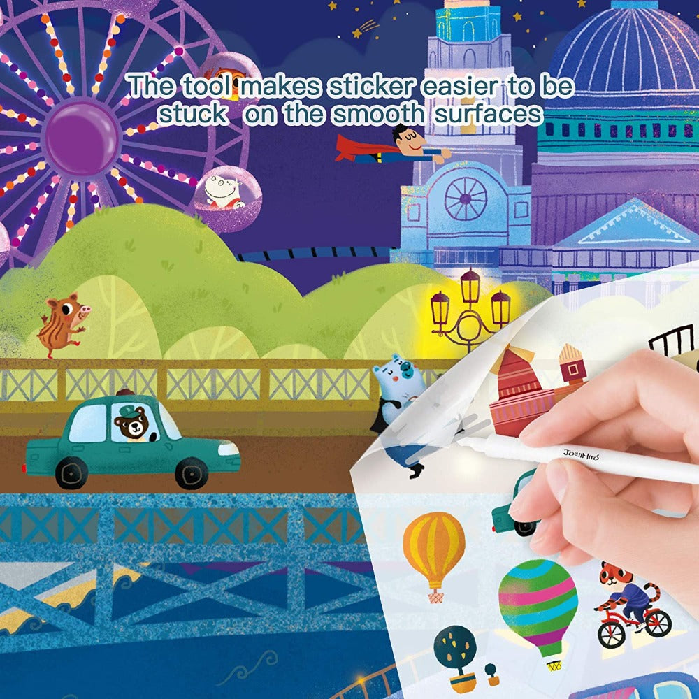 Jar Melo Transfer Sticker Scenes Pads -Busy City-Arts & Crafts-Jarmelo-Toycra