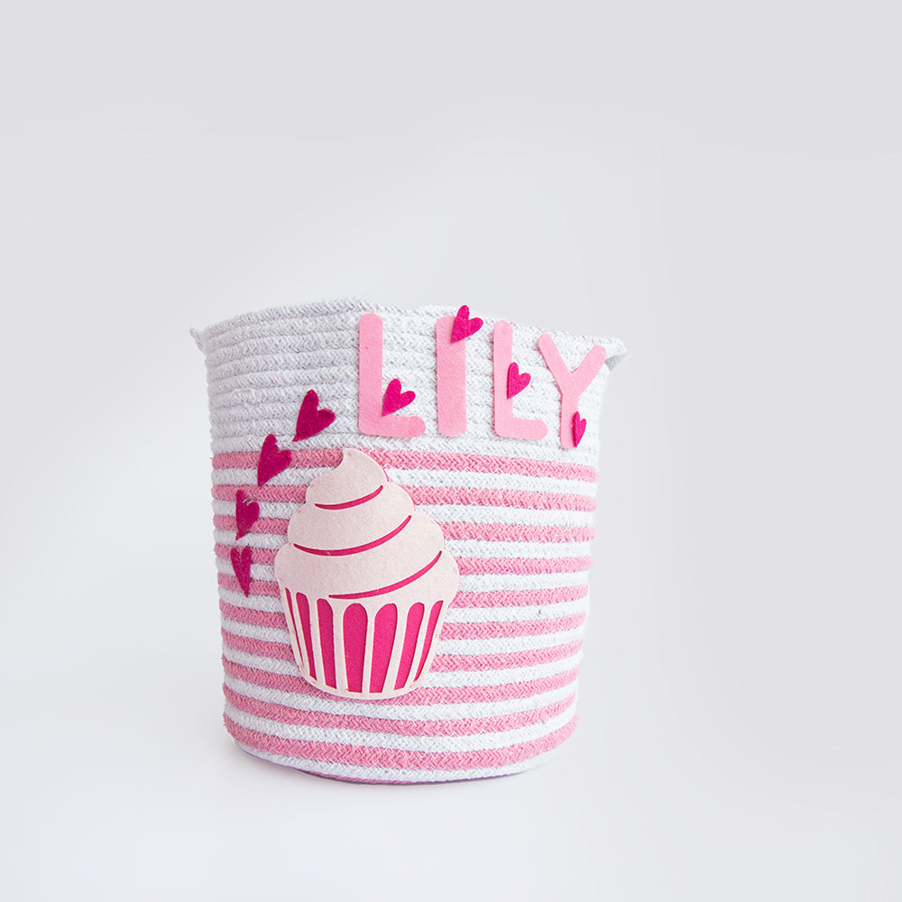 Magical Cupcake- Cotton Rope Basket  (Individual/ Set Of 2)