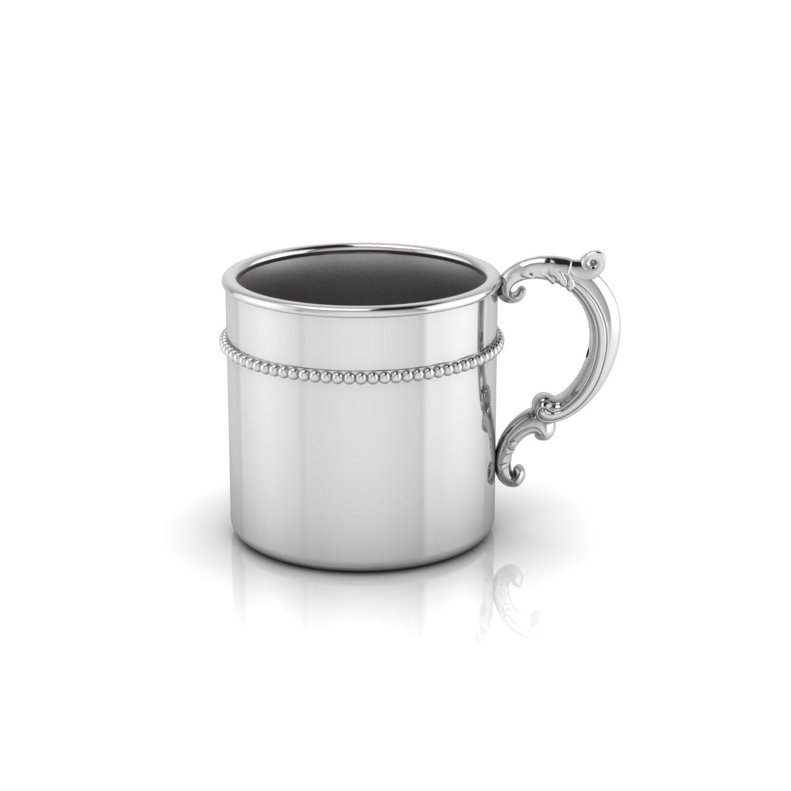 Sterling Silver Beaded Cup - With Victorian Handle