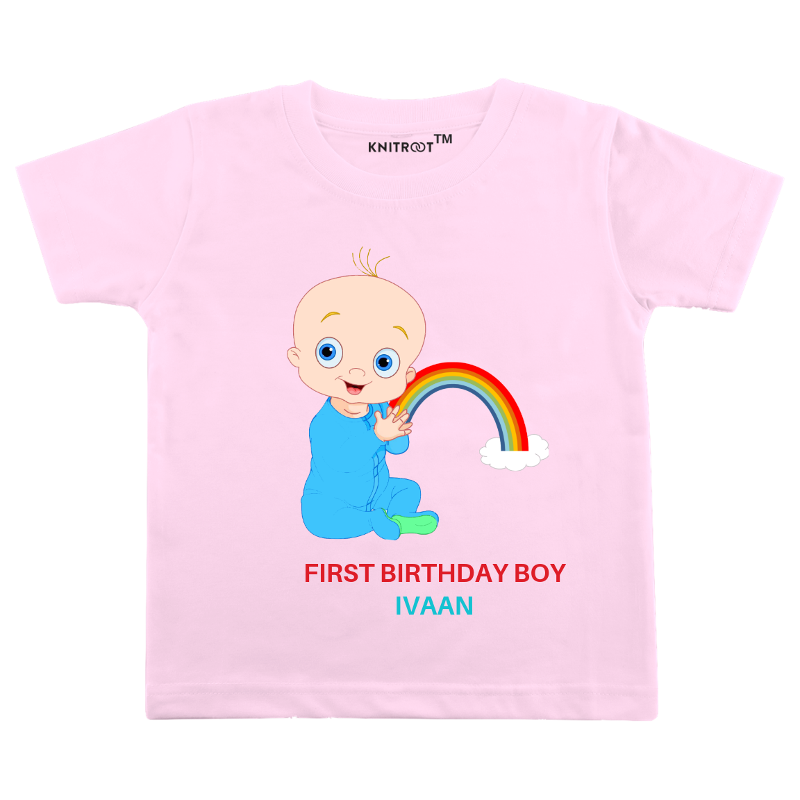 Rainbow First Birthday Tee