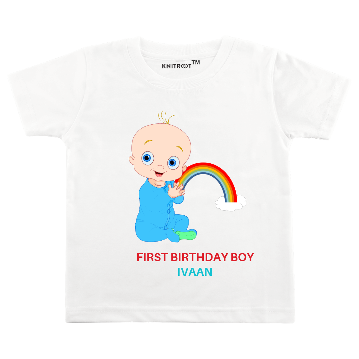 Rainbow First Birthday Tee