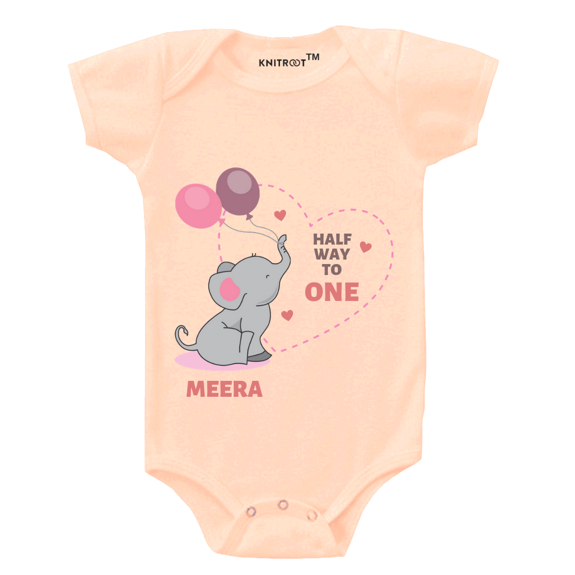 Elephant Half Birthday Onesie