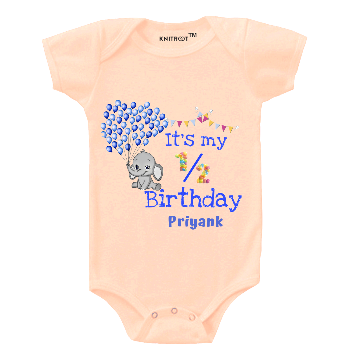 Simple Half Birthday Onesie