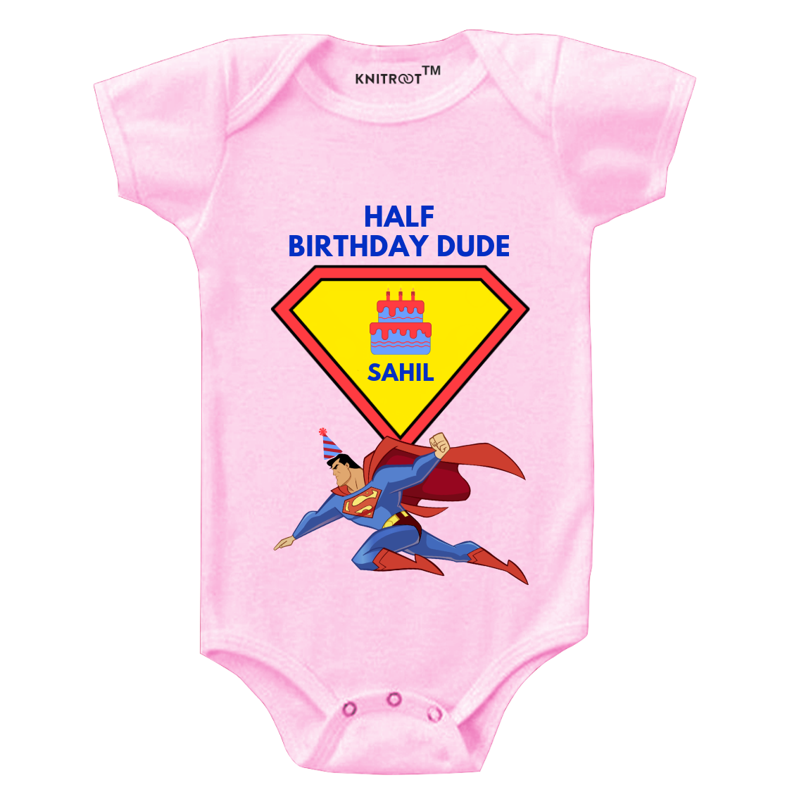 Super hero Half Birthday Onesie