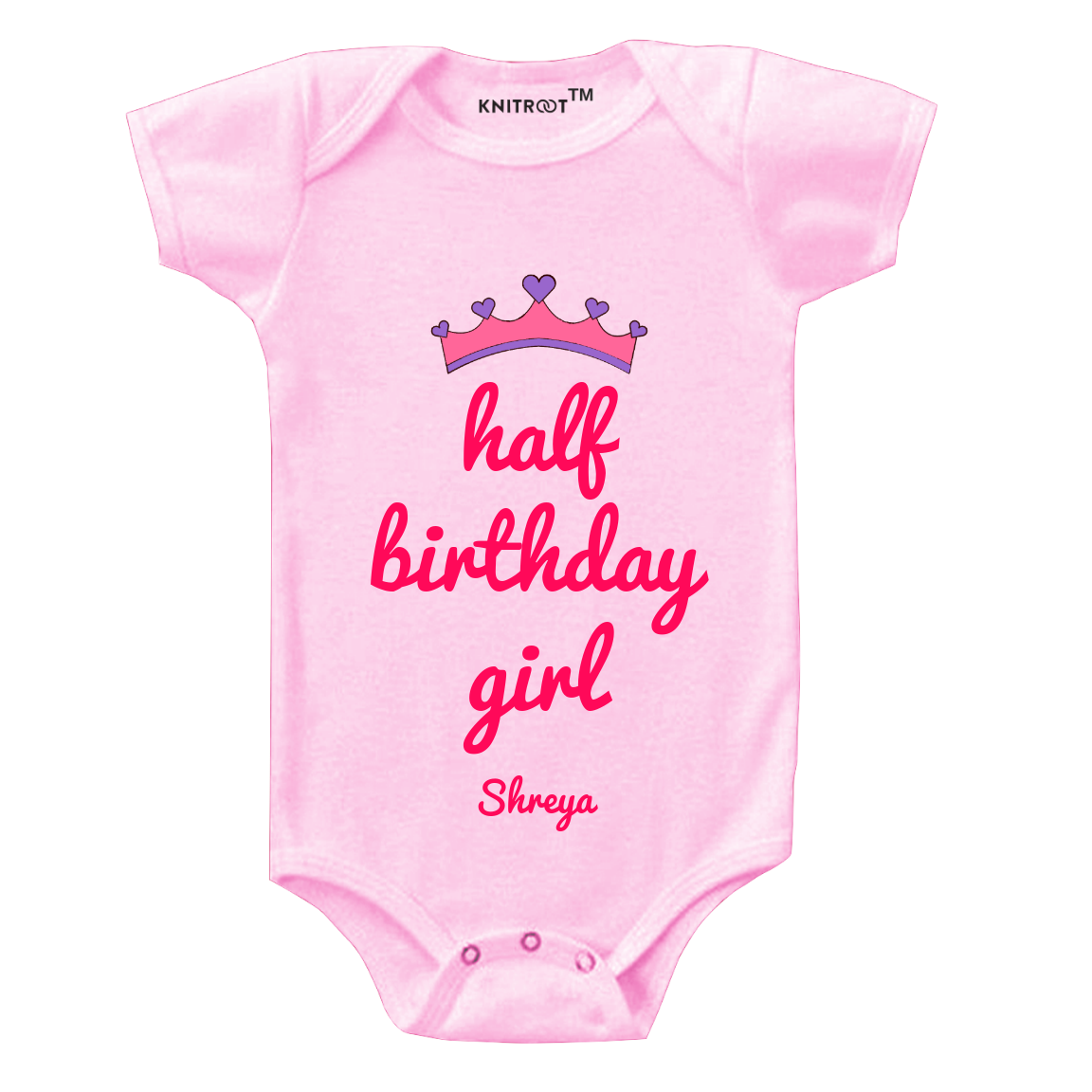 Crown Half Birthday Onesie