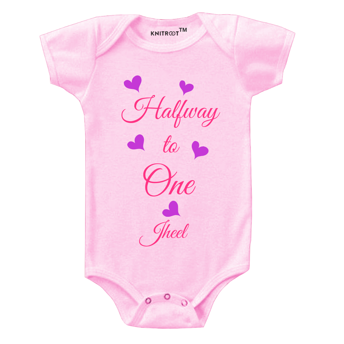 Hearts Half Birthday Onesie