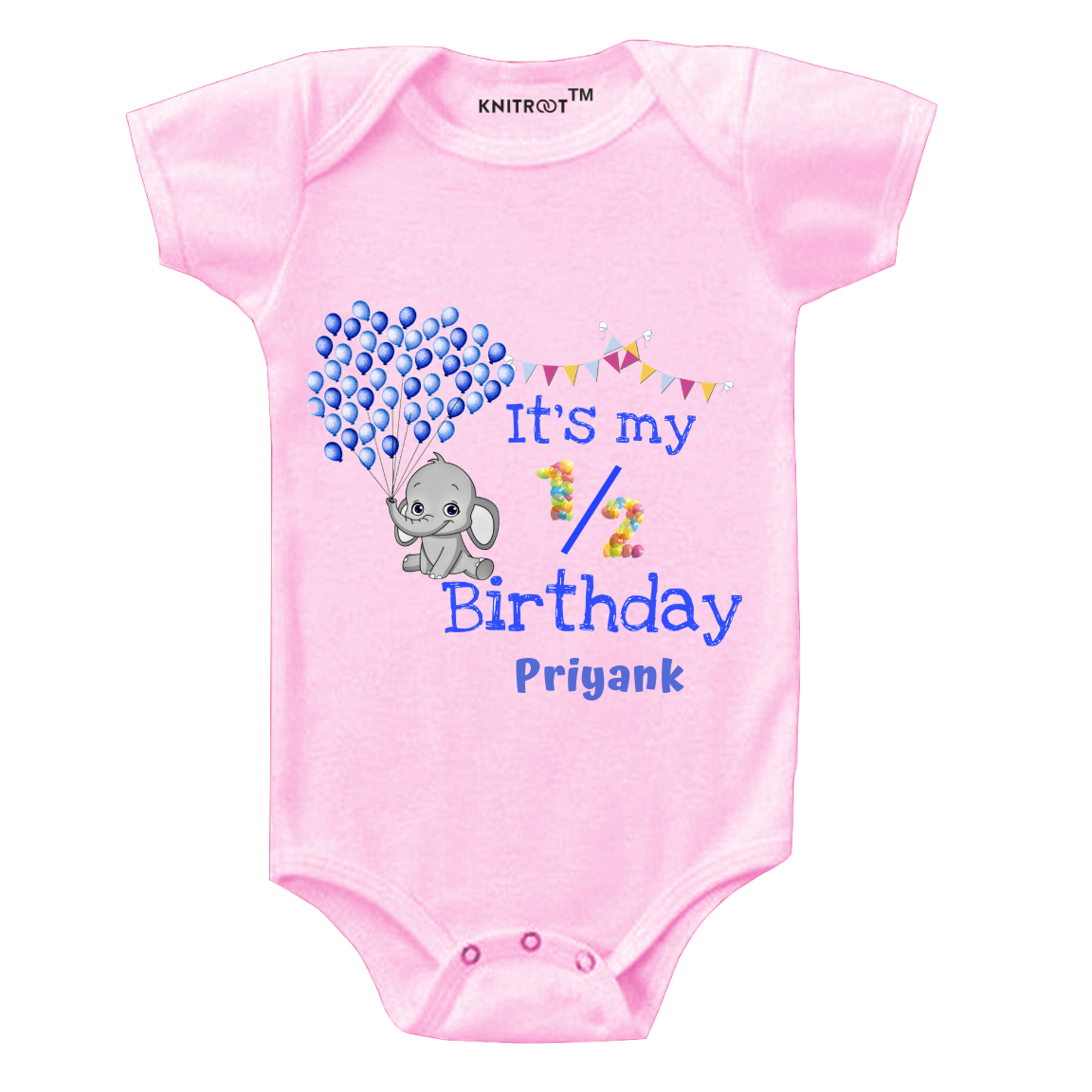 Simple Half Birthday Onesie