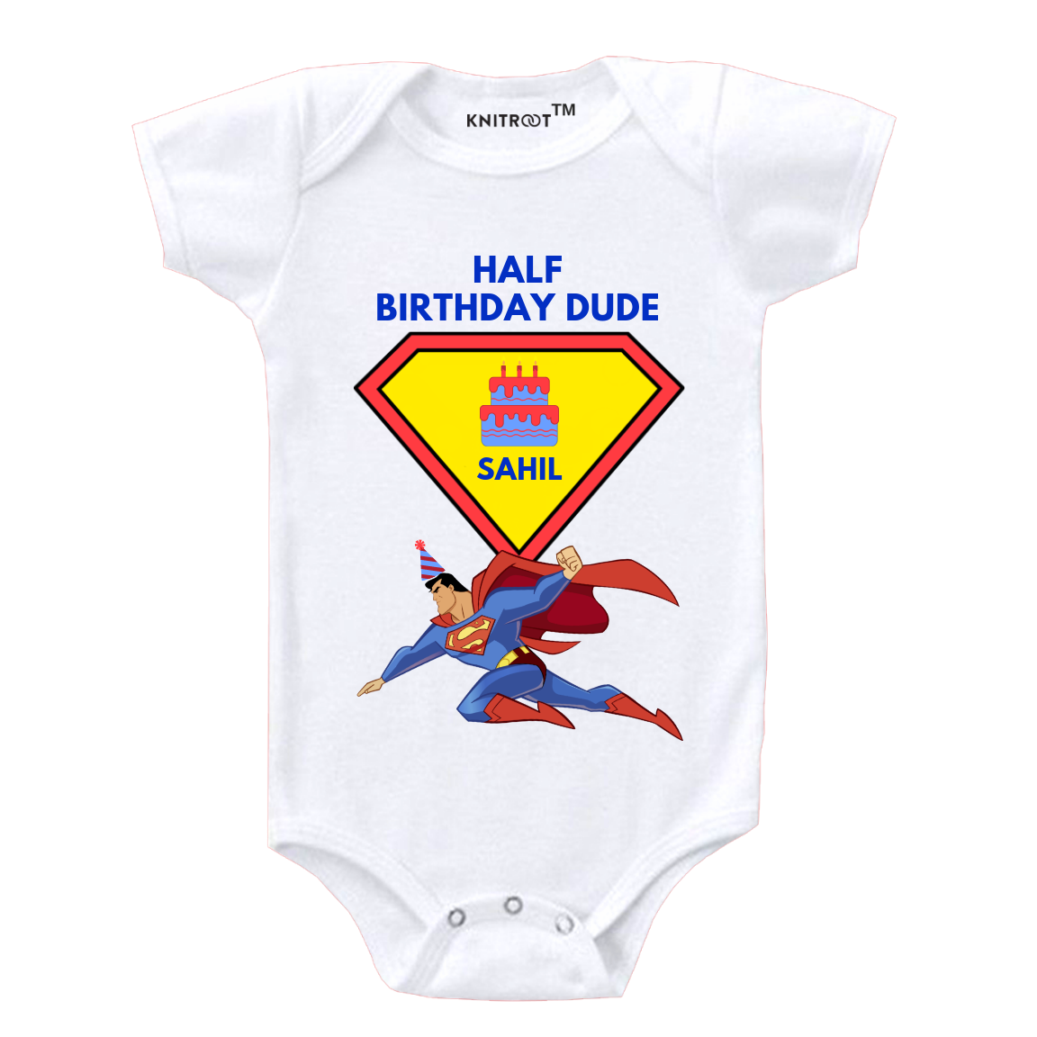 Super hero Half Birthday Onesie