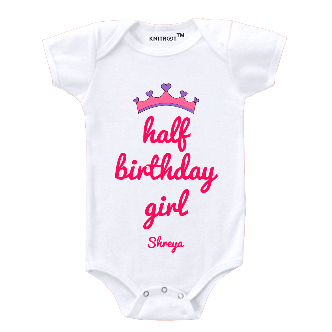 Crown Half Birthday Onesie