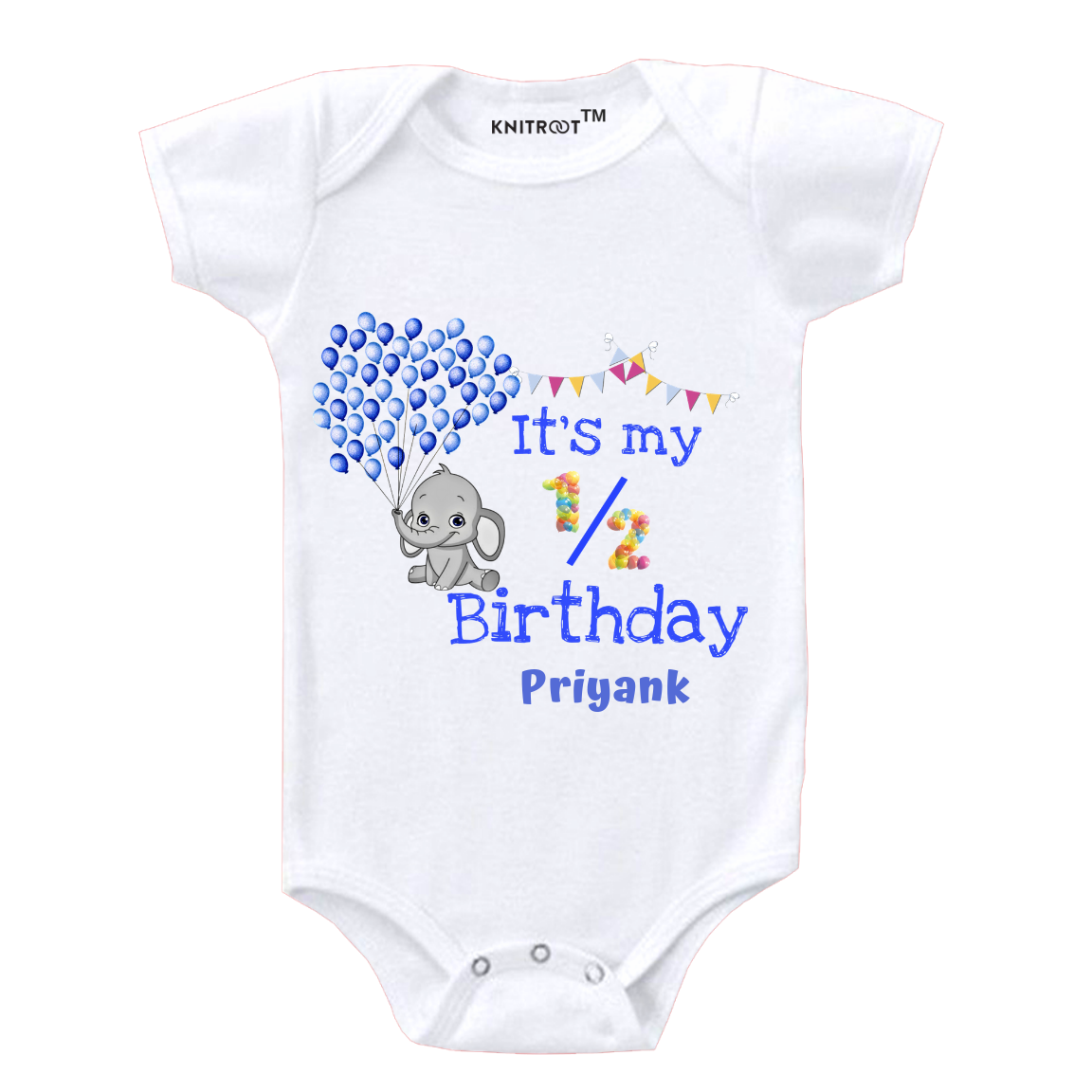 Simple Half Birthday Onesie