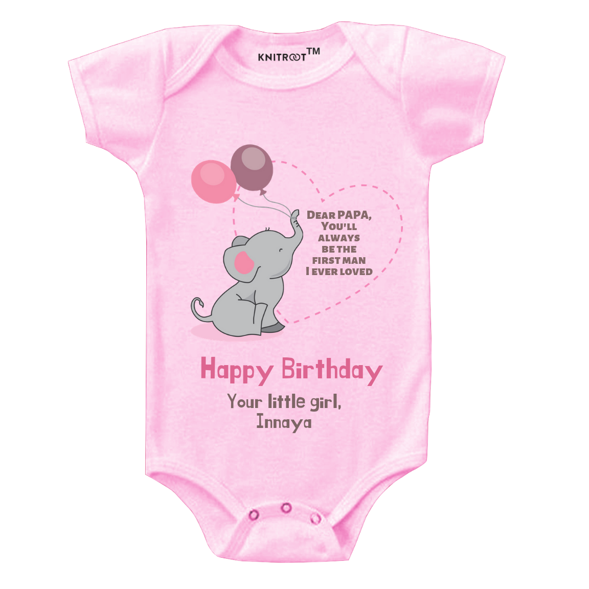 Baby Elephant Birthday Onesie