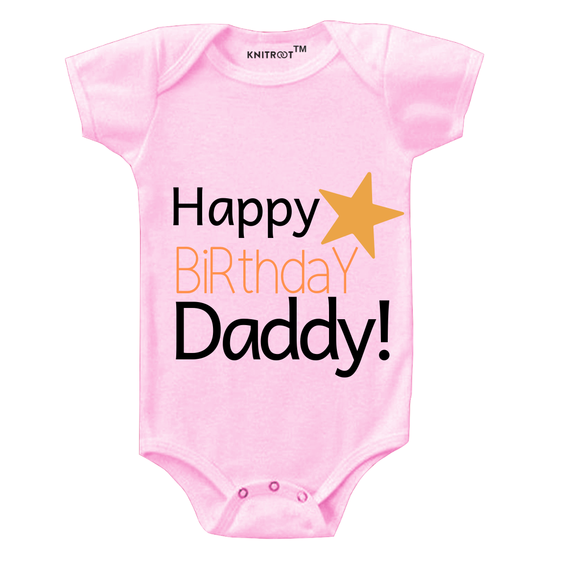 Happy Birthday Daddy with Star Onesie