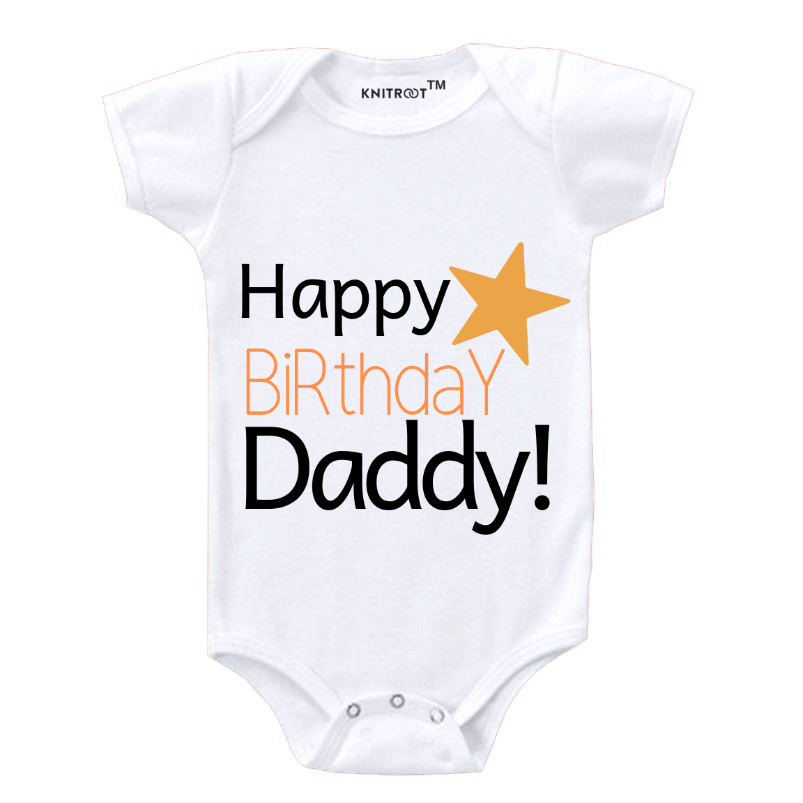 Happy Birthday Daddy with Star Onesie