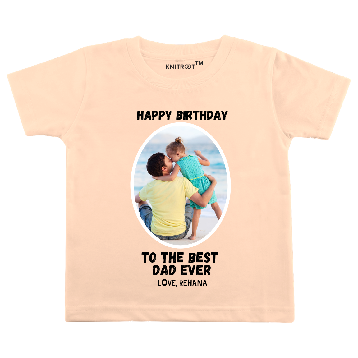 Happy Birthday Best Dad Tee, with Photo