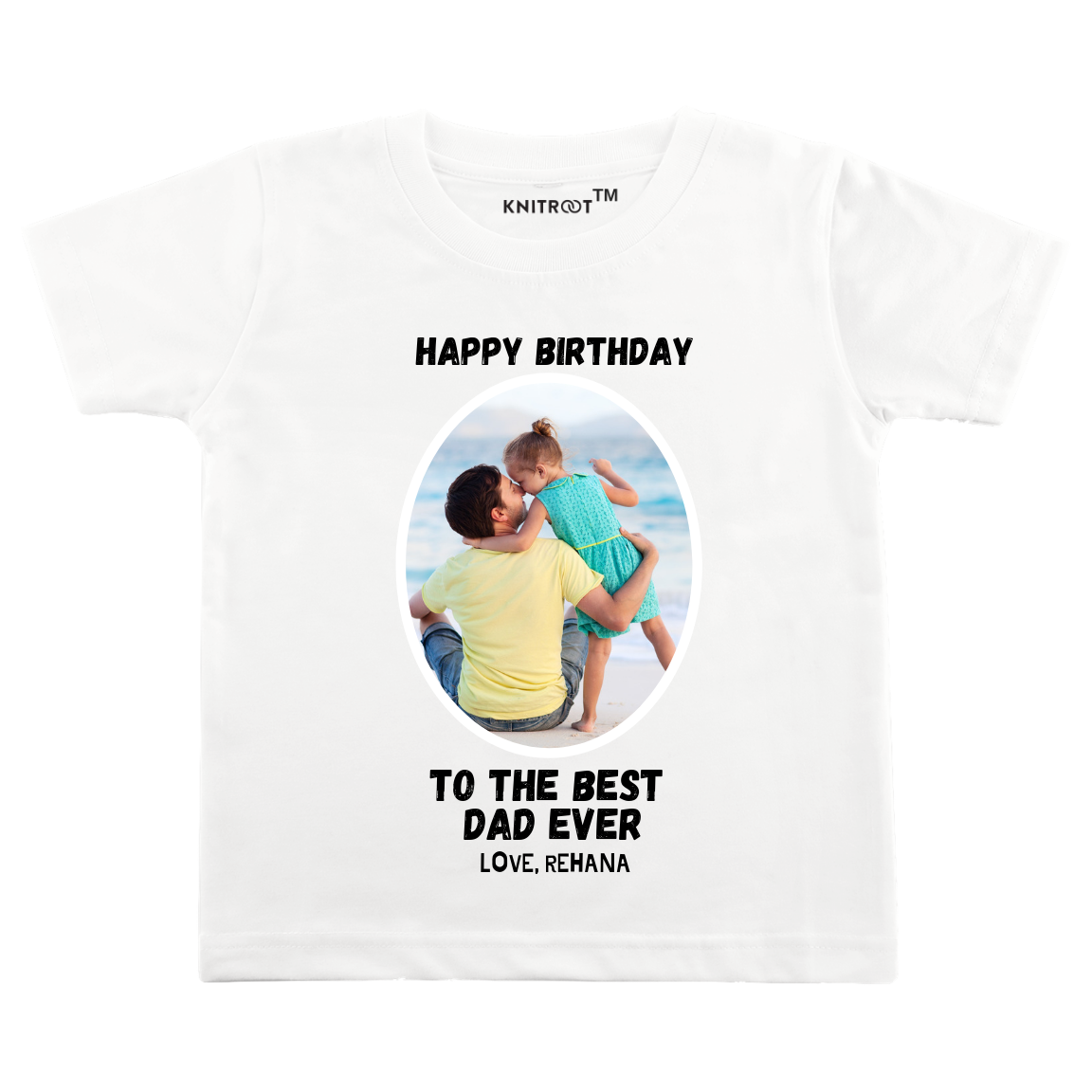 Happy Birthday Best Dad Tee, with Photo