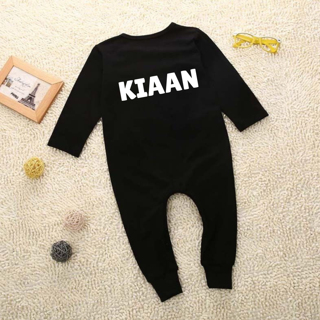 Personalised My First Christmas Black Jumpsuit