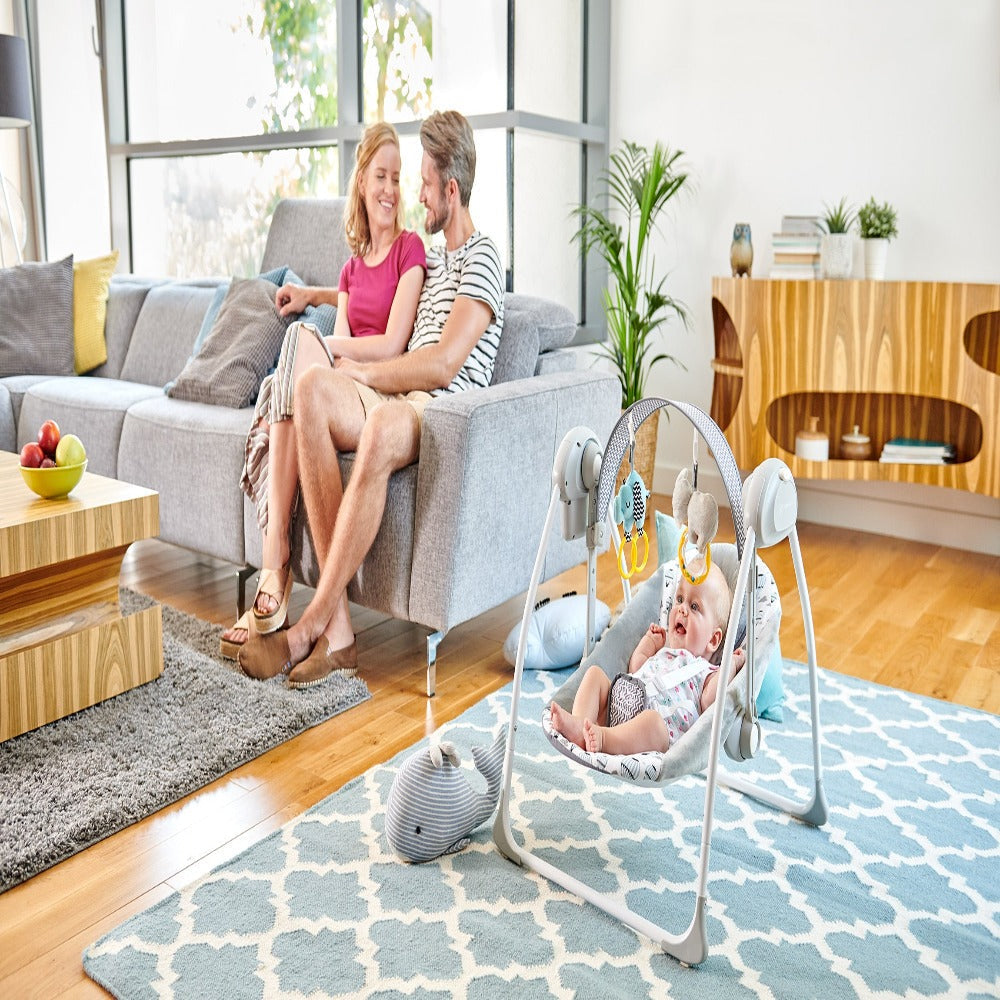 Kinderkraft Flo Baby Swing-Bouncers, Rockers & Swings-Kinderkraft-Toycra