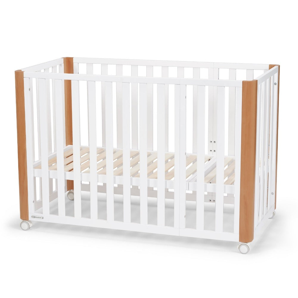 Kinderkraft Koya Wooden 4in1 Cot With Playpen Function + Mattress White-Cribs & Cots-Kinderkraft-Toycra