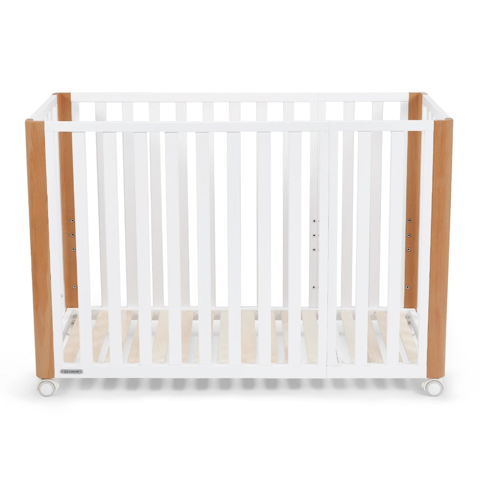 Kinderkraft Koya Wooden 4in1 Cot With Playpen Function + Mattress White-Cribs & Cots-Kinderkraft-Toycra