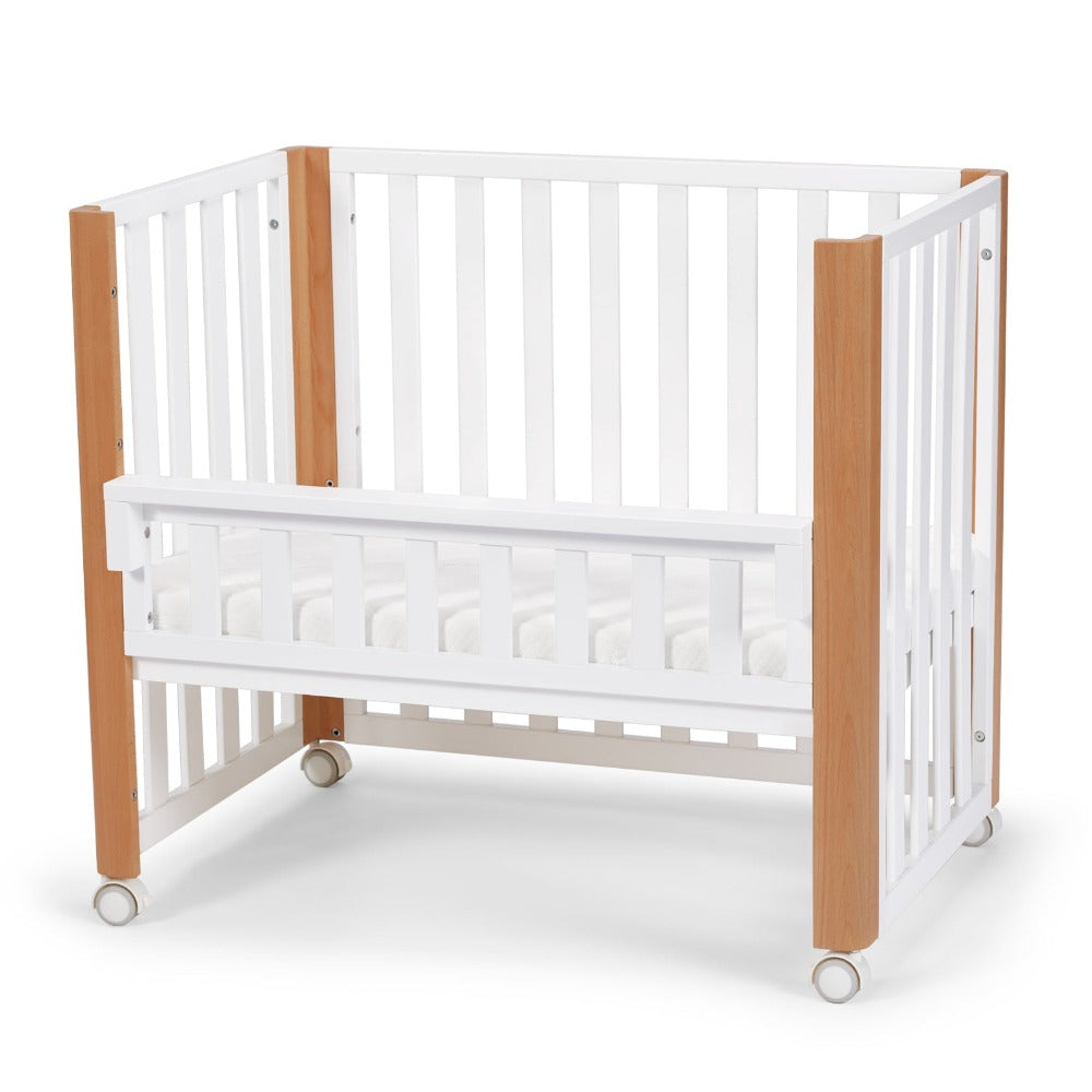 Kinderkraft Koya Wooden 4in1 Cot With Playpen Function + Mattress White-Cribs & Cots-Kinderkraft-Toycra