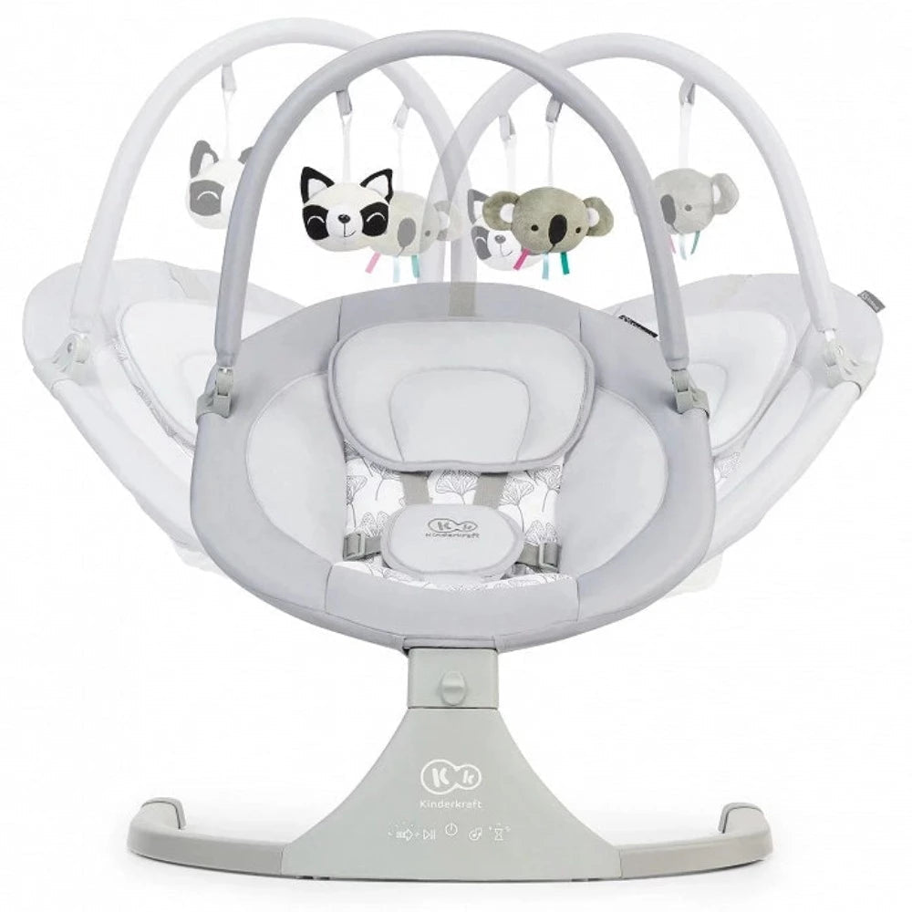 Kinderkraft Luli Swing Grey-Bouncers, Rockers & Swings-Kinderkraft-Toycra