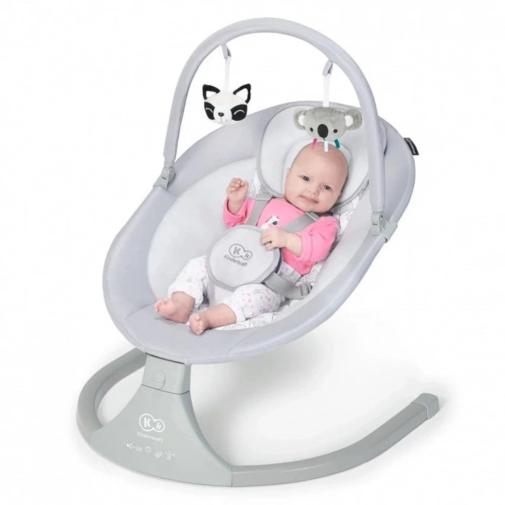 Kinderkraft Luli Swing Grey-Bouncers, Rockers & Swings-Kinderkraft-Toycra