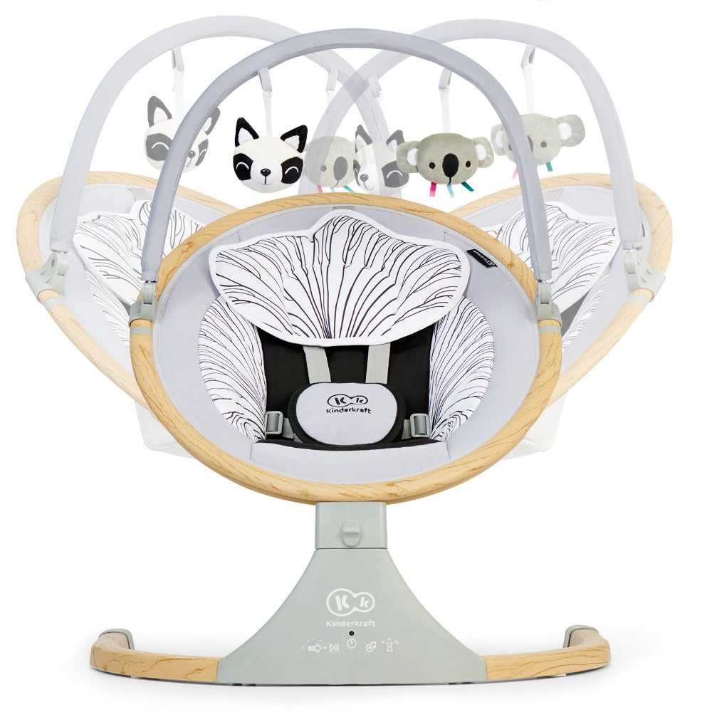 Kinderkraft Lumi Swing Wooden-Bouncers, Rockers & Swings-Kinderkraft-Toycra