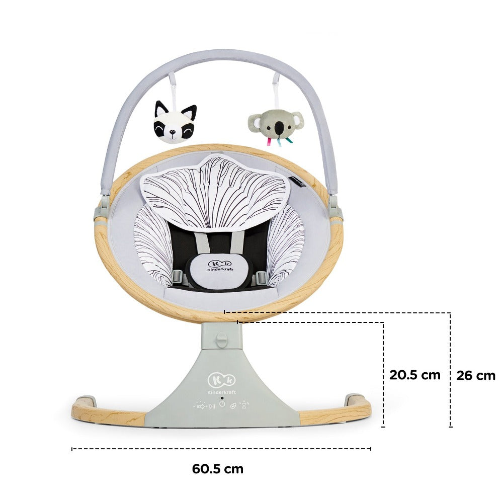 Kinderkraft Lumi Swing Wooden-Bouncers, Rockers & Swings-Kinderkraft-Toycra