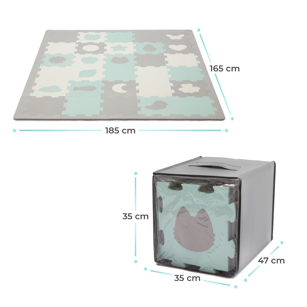 Kinderkraft Luno Shapes Foam Puzzle Mat-Mats, Gym & Activity-Kinderkraft-Toycra