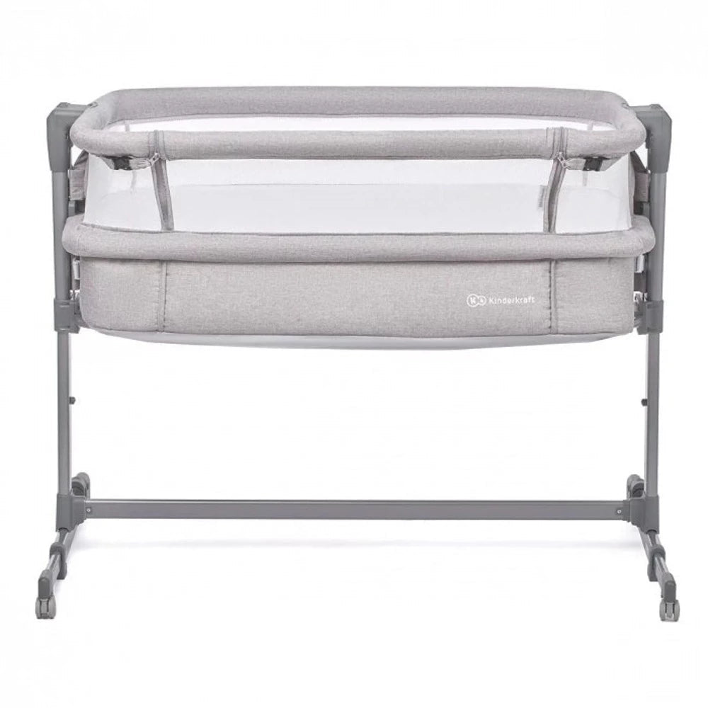 Kinderkraft Neste Air 2in1 Co-Sleeper / Independent Cot Light Grey Melange-Cribs & Cots-Kinderkraft-Toycra