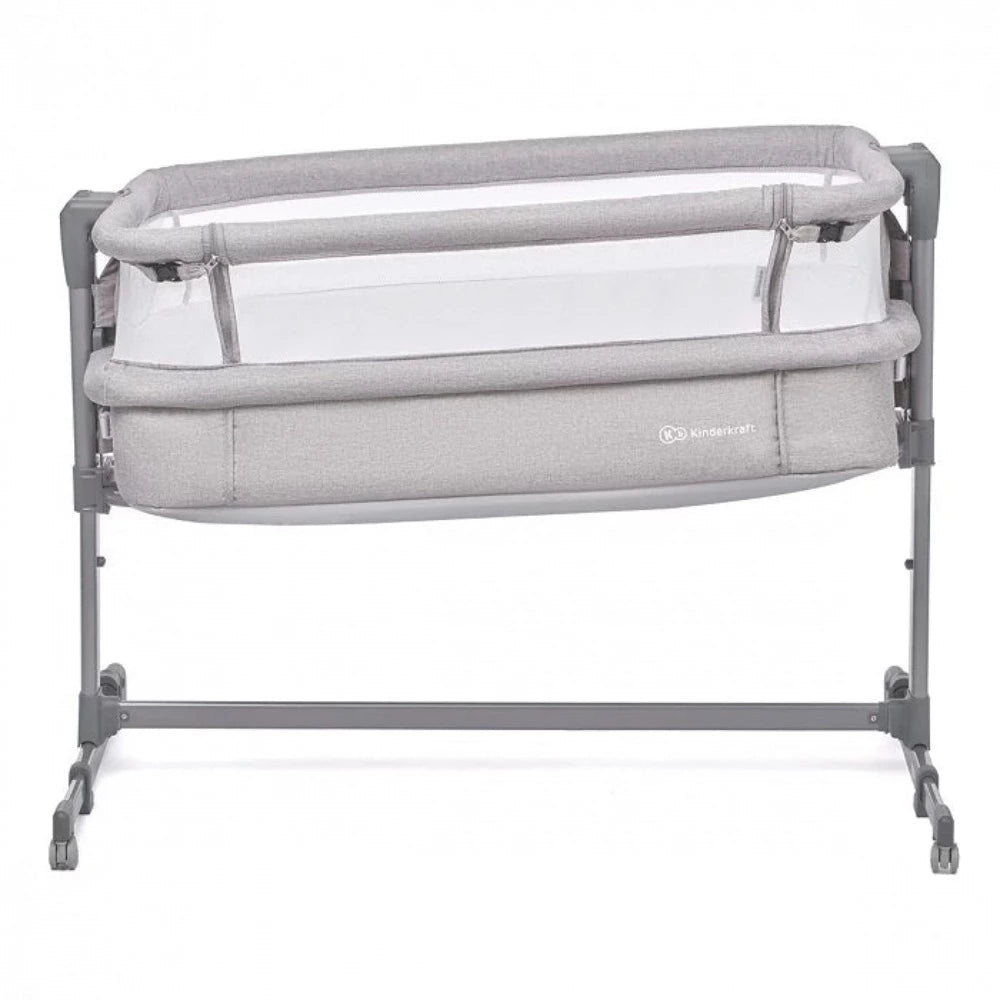 Kinderkraft Neste Air 2in1 Co-Sleeper / Independent Cot Light Grey Melange-Cribs & Cots-Kinderkraft-Toycra