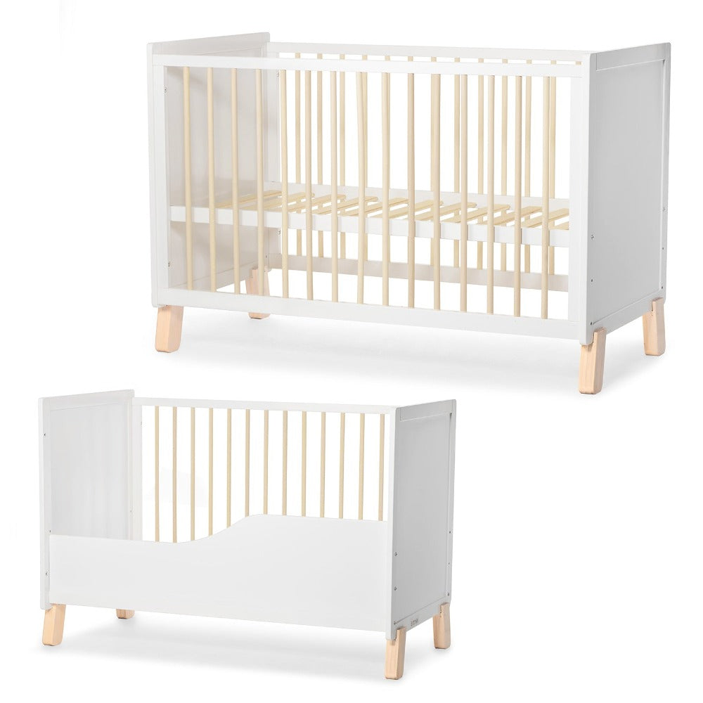 Kinderkraft Nico Wooden Cot White-Cribs & Cots-Kinderkraft-Toycra