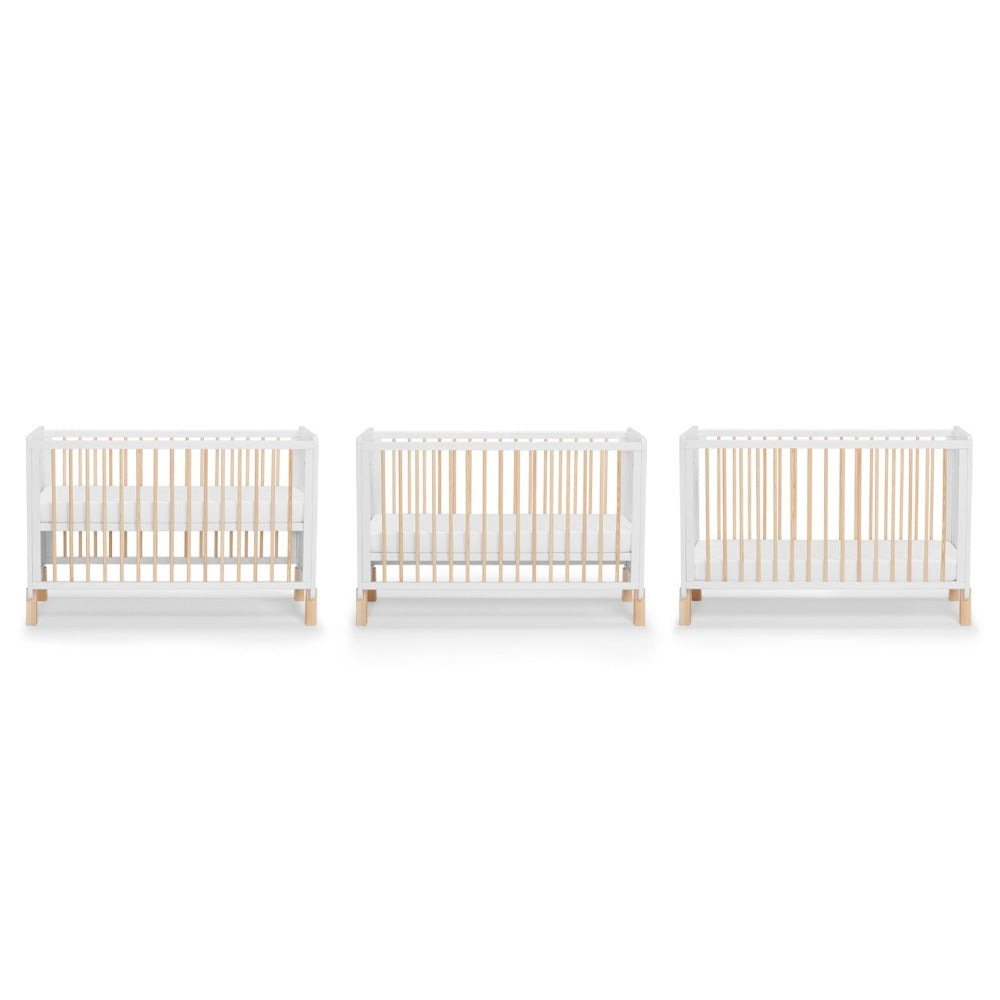 Kinderkraft Nico Wooden Cot White-Cribs & Cots-Kinderkraft-Toycra